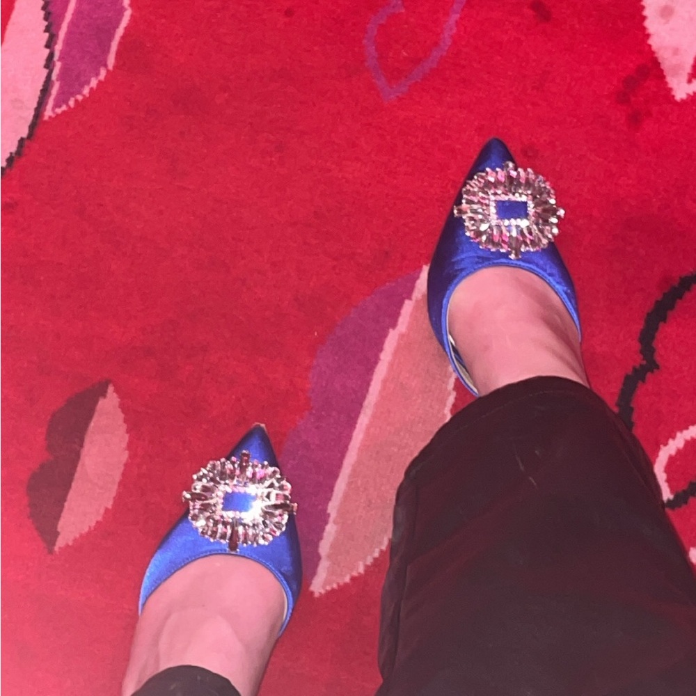 Blue Rhinestone detail mules - Picture 2 of 2